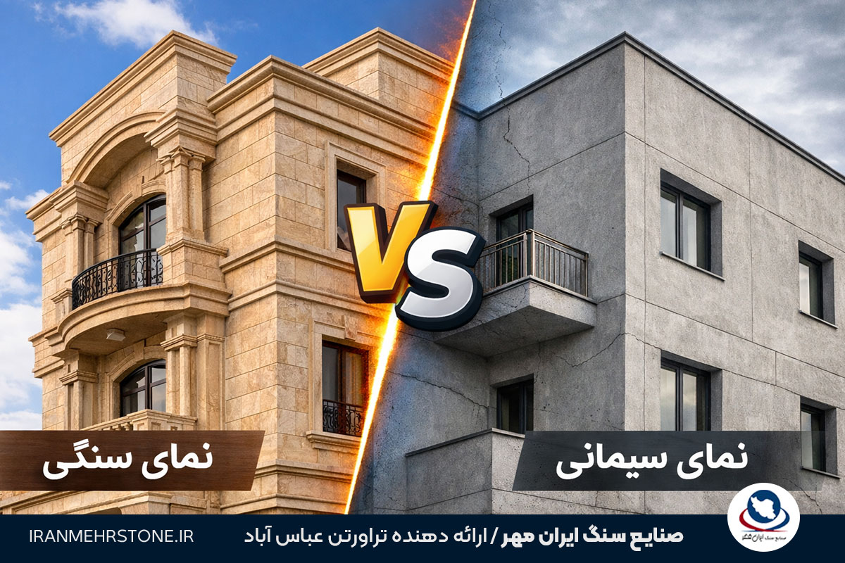 نمای سنگی بهتر است یا نمای سیمانی
