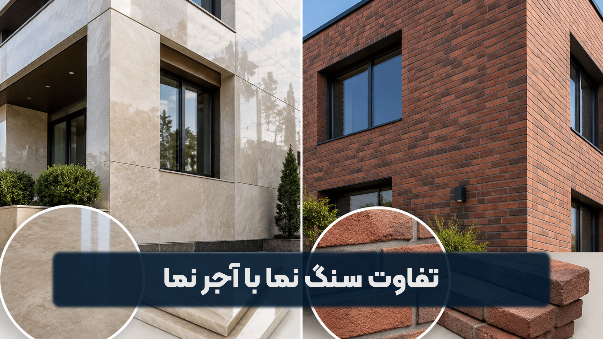 تفاوت سنگ نما با آجر نما