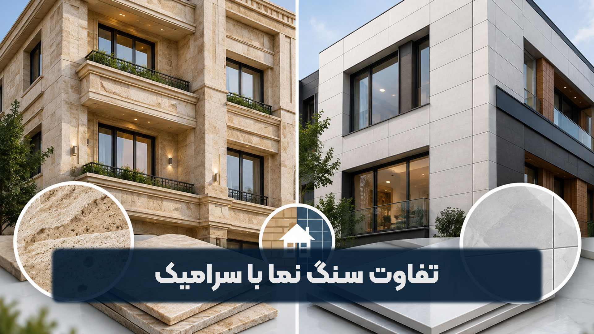 تفاوت سنگ نما با سرامیک